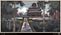 ian-jun-wei-chiew-ghostoftsushima-castle-kaneda-woodblock-ianjunweichiew