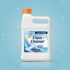 地板清洁剂品牌在白色塑料瓶