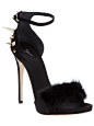 Giuseppe Zanotti black spiked sandal