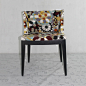 【卡特设计餐椅】
Kartell missoni made moiselle花纹扶手椅，有四种花色常规可选；优质实木椅架（可做PC聚碳脂椅架/也可做雅克力脚，价格不同），椅坐高档意大利进口布料；