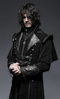 Long manteau medieval gothique noir en velour Punk Rave > STEAMPUNK STORY - PUNKR0083 Shop : www.steampunk-story.com: