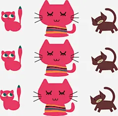 粉红色可爱猫高清素材 可爱 壁纸 插画 欧美可爱风 海报 街头艺术风 免抠png 设计图片 免费下载