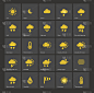Weather icons.