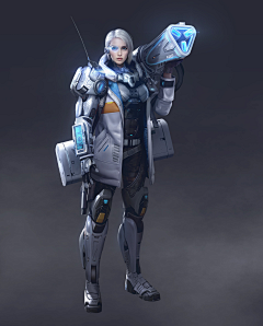 八两盘采集到科幻美女姐姐