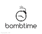 标志说明：炸弹时间logo标志设计欣赏。