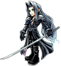 Sephiroth/Other appearances : A 2D sprite of Sephiroth, modeled after style sprites, occasionally appears in the loading section of the Final Fantasy Anthology port. Sephiroth appears as a Warrior of Chaos and stands as the antagonist representing Final F
