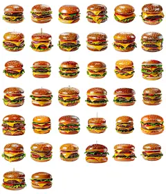 汉堡美食炸鸡店西式快餐菜单食品快餐店海报元素设计png模板素材