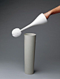 Monte: This is a clever visual metaphor that has led to an innovative design. I believe the toilet brush is supposed to resemble a lance that was used by Knights to fight each other during the medieval ages. Through creating a metaphor of what we use a to
