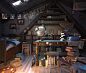 Hidden objects, Simon Telezhkin : Backgrounds for a long gone project. There was a tight schedule for making every room. The Chinese Market took about two weeks to produce. Most of the work was done by me, with some small parts done by colleagues.