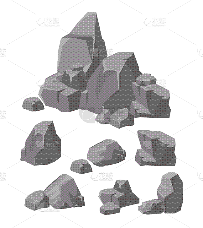 石头,岩石,灰色,圆石,模板,建筑业,堆...