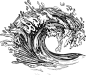 手绘银箔海洋生物插画元素免抠透明背景PNG图案 PS手账设计素材 (62)