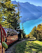 瑞士最纯净的湖泊--布里恩茨湖畔，拥有绝美风光的恬静村落。 ​ ​​​​