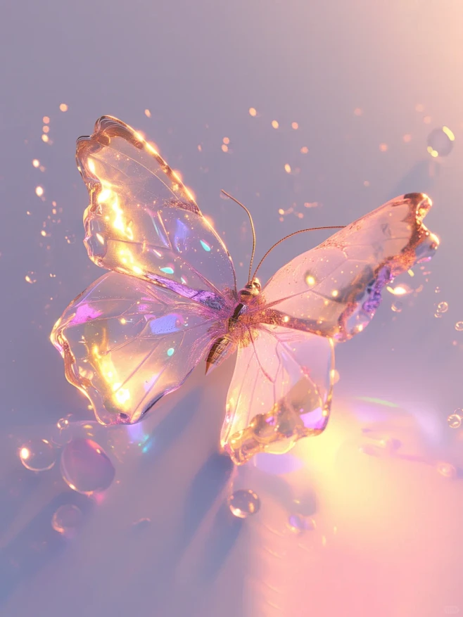 Midjourney | “光影翩翩：蝴...