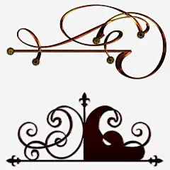 边角花纹高清素材 名片底纹 奢华 花纹 花边 边角 金属效果 免抠png 设计图片 免费下载