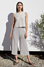 Eileen Fisher Silk Crop Shell & Wide Leg Pants available at #Nordstrom: 