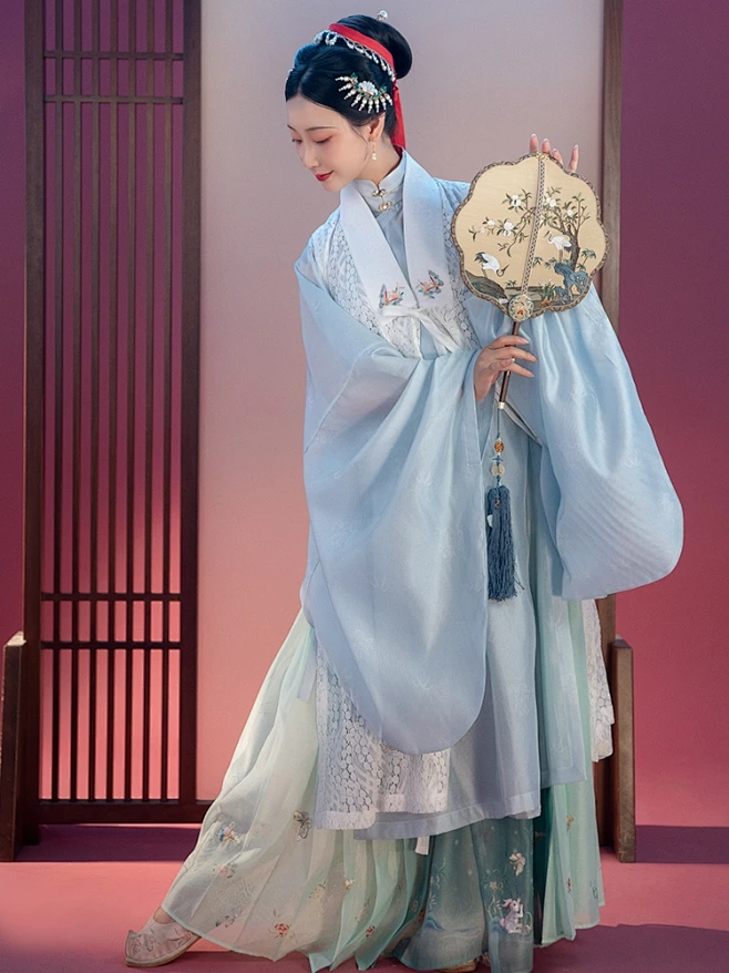 汉韵华服明制绣花蕾丝比甲汉服女中国风汉服女夏季仙气-淘宝网-花瓣网