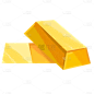 手绘风-金融理财贴纸-金条