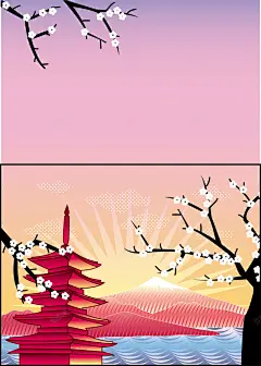 五一劳动节日本旅游海报背景矢量图 背景 设计图片 免费下载 页面网页 平面电商 创意素材