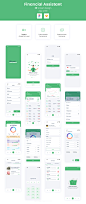 财务助理手机钱包记账簿移动APP程序UI界面素材 Financial Assistant :  