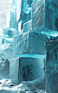 冰块背景数字艺术冰块图