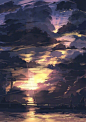 像梦里一样的天空，这种感觉太棒了！by:画师両島原線 ​
#素材# ​​​​