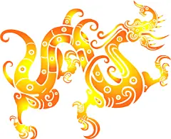 金黄色的龙图腾