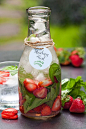 20 Infused Water recipes: Strawberry Basil [ MyGourmetCafe.com ] #drinks #recipes #gourmet: 