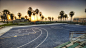 General 1920x1080 basketball sport  sports basketball court sunset