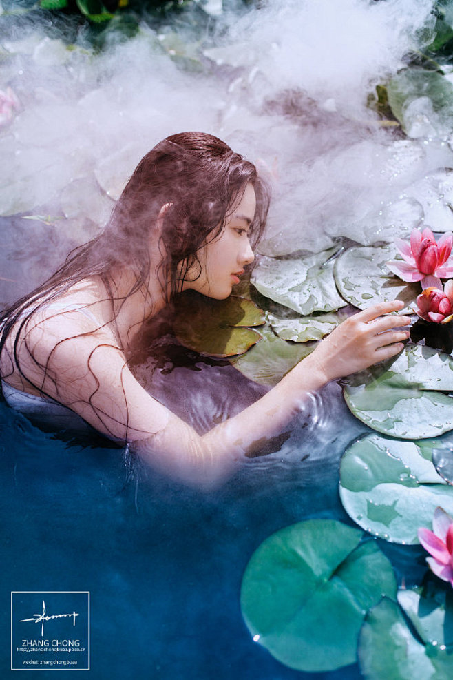 美图欣赏 #绘画资料参考#  花&少女...