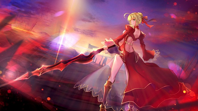 1920x1080 anime anime girls fate/extra fate/stay night saber