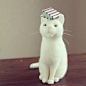 手工达人nekolabo的日系猫咪羊毛毡作品,手工达人nekolabo的日系猫咪羊毛毡作品