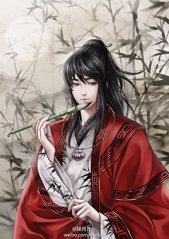 古装妖孽帅哥古风美男子古代公子动漫美少年二次元同人精美插画漫画