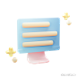 搜索互联网网络概念计算机3D图标 search internet web concept computer icon