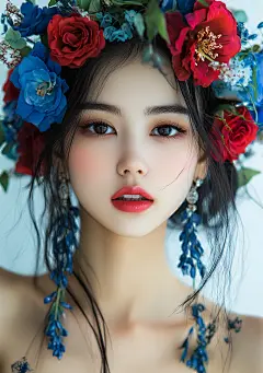花团锦簇少女写真