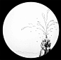 ZEN Series 1 (small round drawing series) : series of 10 small ink drawings on hand-made circular paper.  They were shown at Visual Arts Gallery in SOHO, NY in fall 2003