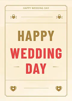 Simple Literary Rectangle Frame Wedding Greeting card