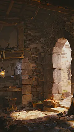 Carpenter's Doorway, Mark Ehlen : I made this to improve my production modeling workflows and to practice getting noiseless partially-lit interior scenes.&lt;br/&gt;It's mostly done in Blender and Zbrush.  Some UVs and baked maps, but much detail ended up