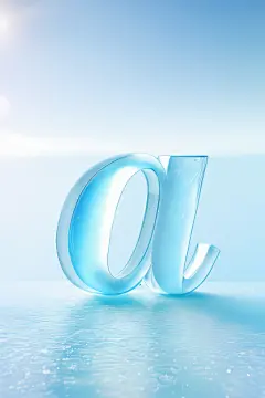 英文字母阳光冰块英文字体模型图片