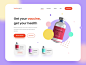 Covid 19 Vaccine Header Concept interaction motion graphics animation medical who live style health covid19 vaccine website design website web design landing page uiux header ui