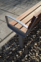 木材不锈钢座椅mmcité - products - park benches - intervera
