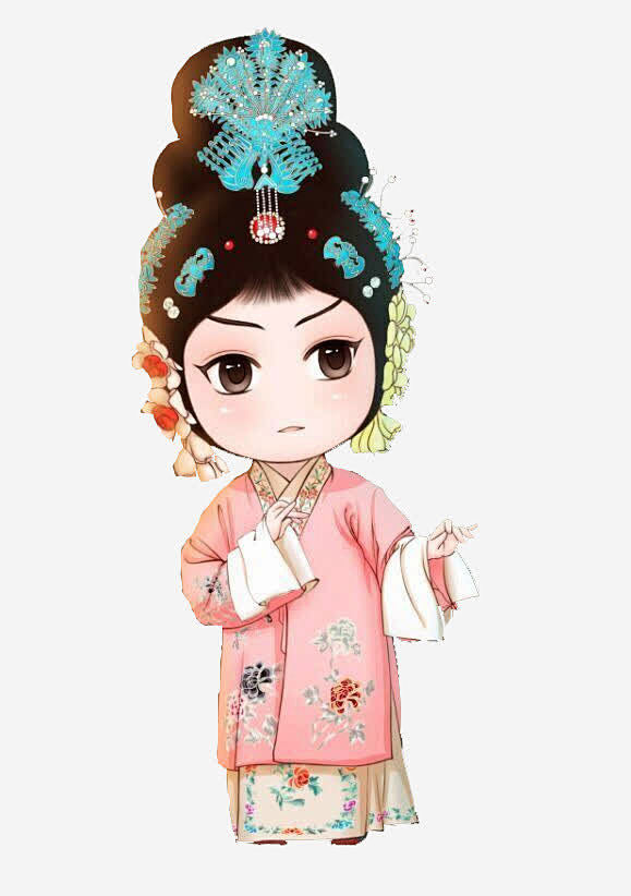 小菜鸟设计从古九儿转采于2020-05-18 21:30:20唱戏的小女孩手绘&