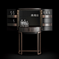 Dark Walnut Curved Bar Cabinet - Shop Cipriani Homood online at Artemest