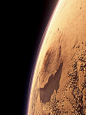 opticallyaroused:

Mars’ Olympus Mons, The Tallest Mountain in our Solars System, as Seen From Orbit
