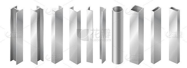 钢梁和金属管组，建筑和建筑工程用工业梁件