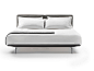 Fabric double bed with upholstered headboard ESTE | Bed by Flexform