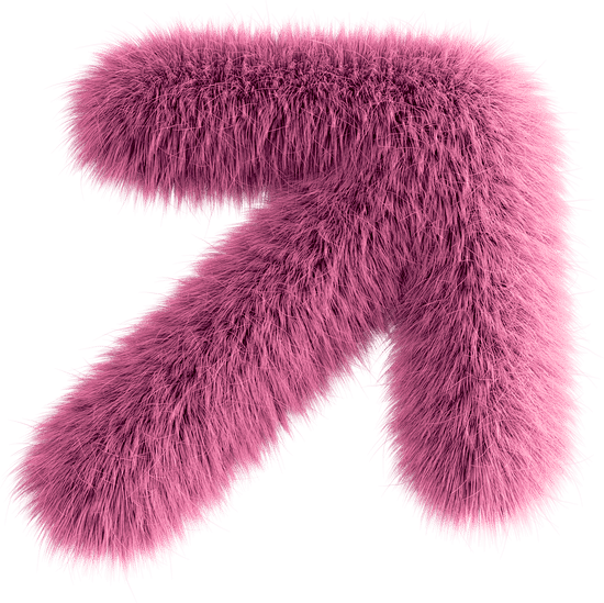 Pink 3D Fluffy Symbo...