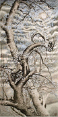 陶冷月——工笔花鸟画
陶冷月(1895-1985)，中国画家。原名善镛，字咏韶，号镛、宏斋、五柳后人、柯梦道人，江苏苏州人。擅长山水、花卉、走兽、游鱼，尤善画中西合璧之月夜景色。