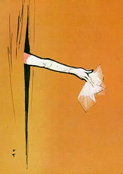 笔墨勾勒的法式优雅！时尚插画大师Rene Gruau经典作品欣赏，简洁笔触重现上世纪巴黎女郎的婀娜魅影