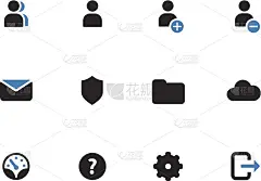 User Account duotone icons on white background.