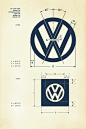 Recreated-Vintage VW Logo Specification Poster For Download